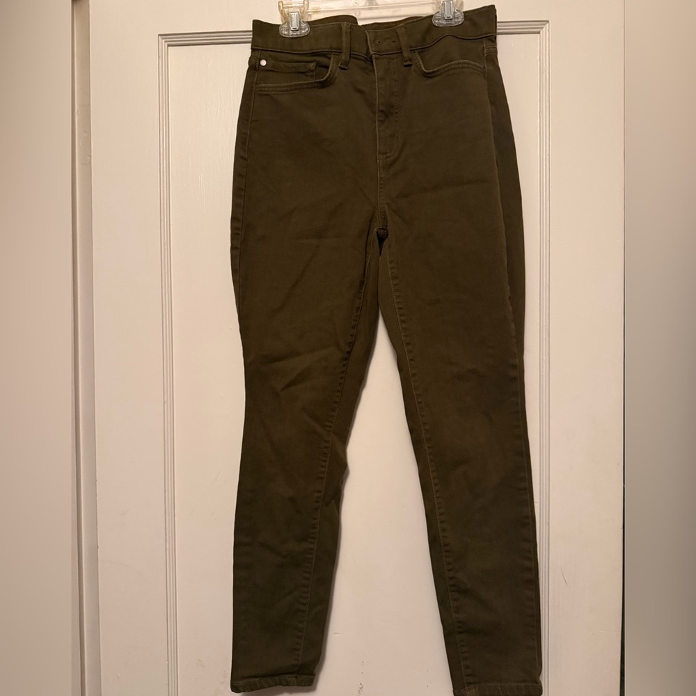 Eddie Bauer Olive Green High-Rise Skinny Jeans
